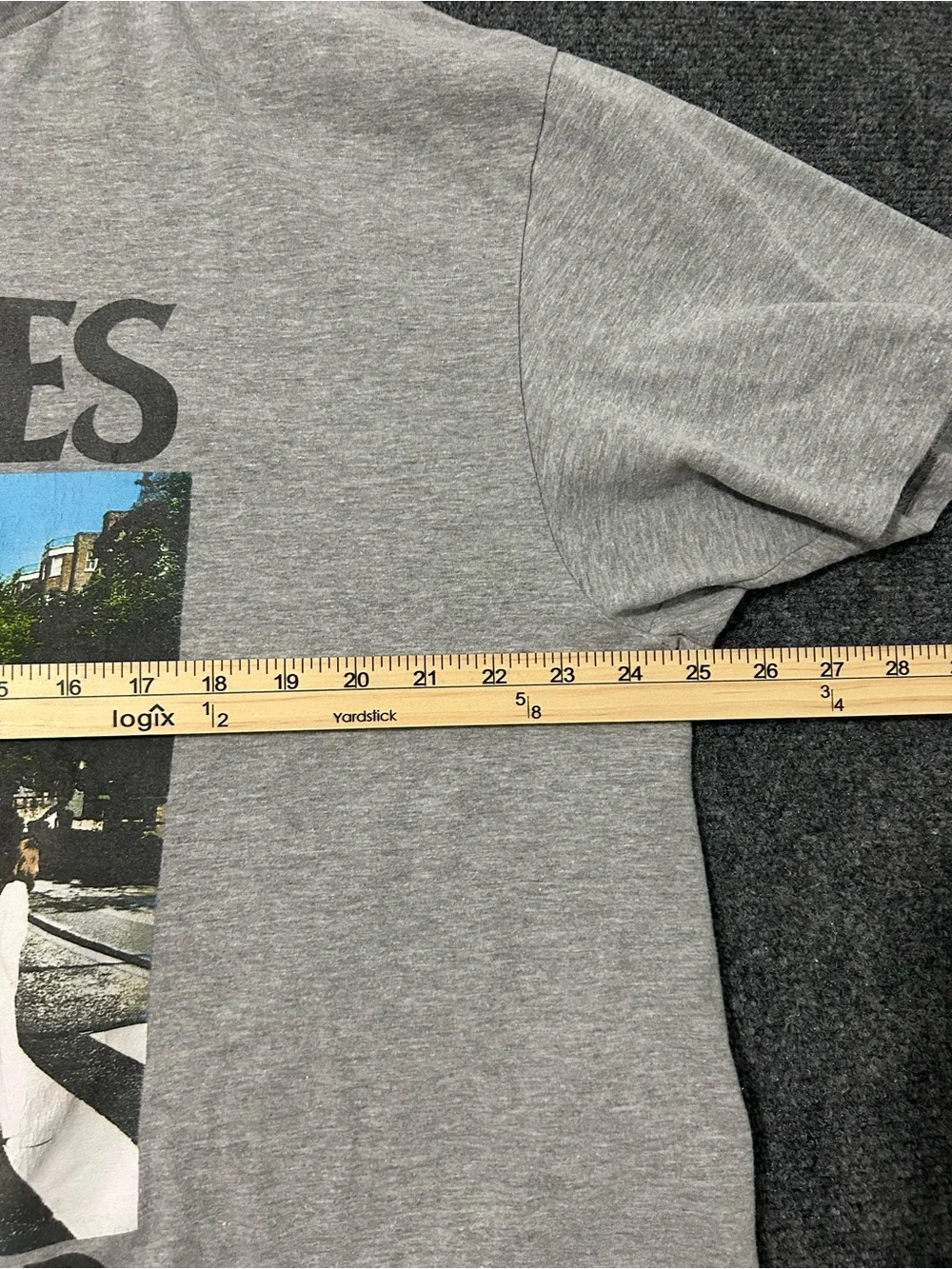 The Beatles Kids Abbey Road Tee - Grey with Blue & Green Print